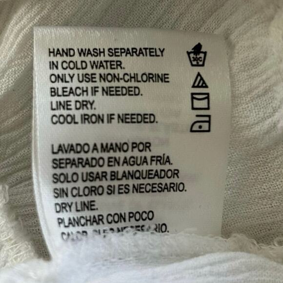 Patrons of Peace Women Prairie Boho Hippie Off Shoulder Top Blouse White Small - Picture 8 of 8